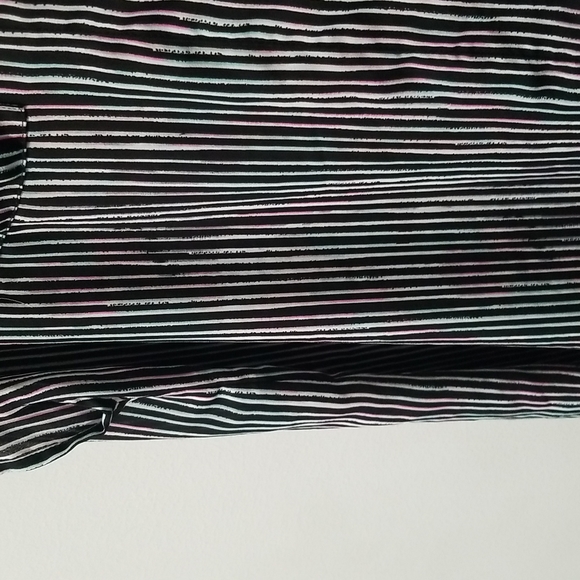 Torrid Black Ink Striped Georgette Dolman Short Seeve Blouse, 2X - Picture 4 of 5